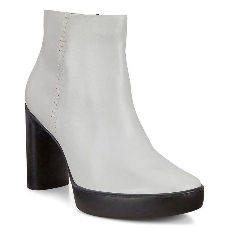 Women Boots Ecco Shape Sculpted Motion 75 - Heeled Booties White - India CXUGPA642